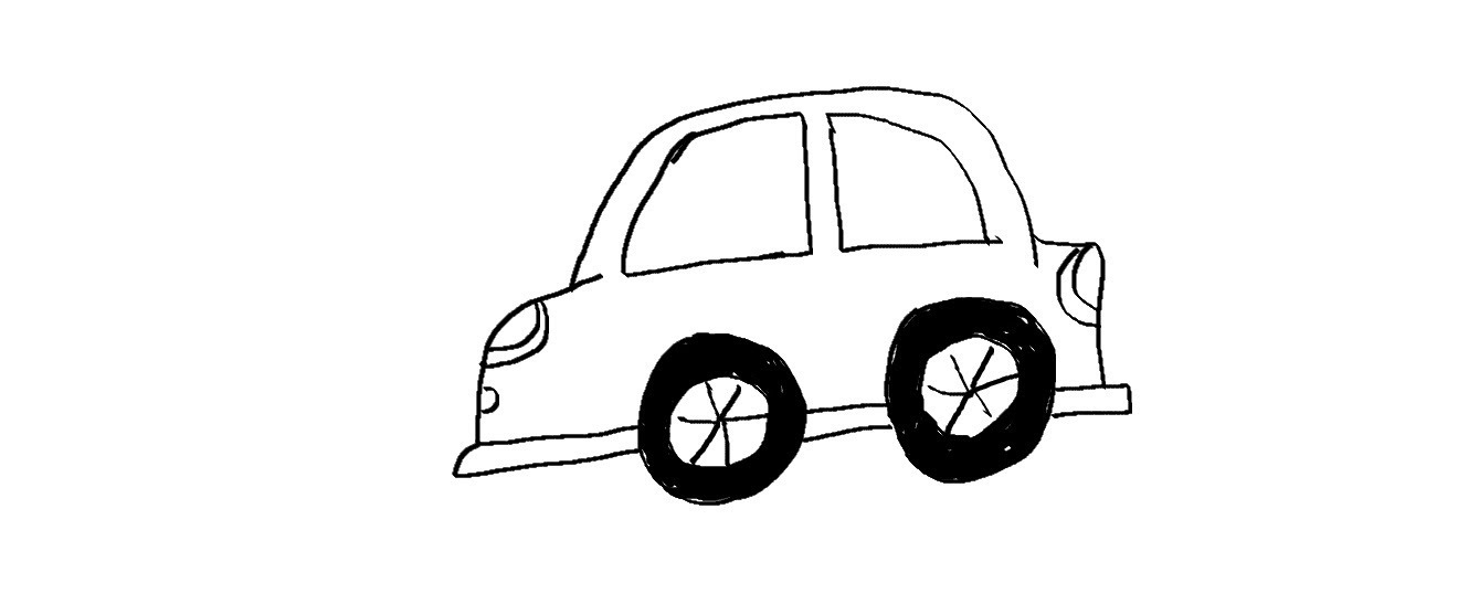 1339x557 Easy Kids Drawing Lessons How To Draw A Cartoon Car - Cartoon Car Sketch