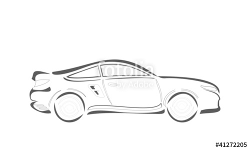 500x300 Cartoon Vector Car Sketch Stock Image And Royalty Free Vector - Cartoon Car Sketch