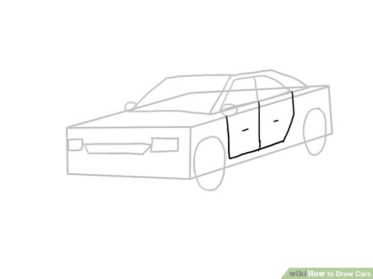 728x546 4 Easy Ways To Draw Cars (With Pictures) - Cartoon Car Sketch