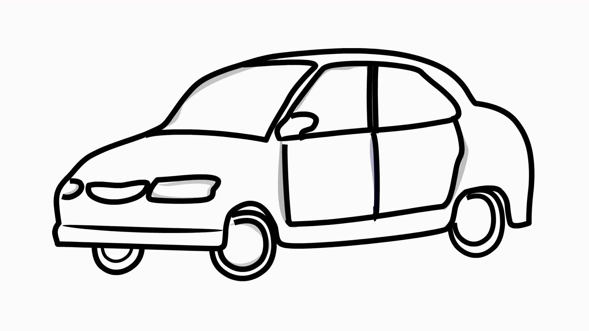 1920x1080 Car Video Cartoon Illustration Hand Drawn Animation With - Cartoon Cars Sketch