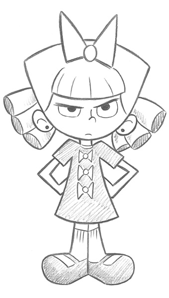 340x600 Technique Christopher Hart Evil Sister Character Sketch - Cartoon Characters Sketch