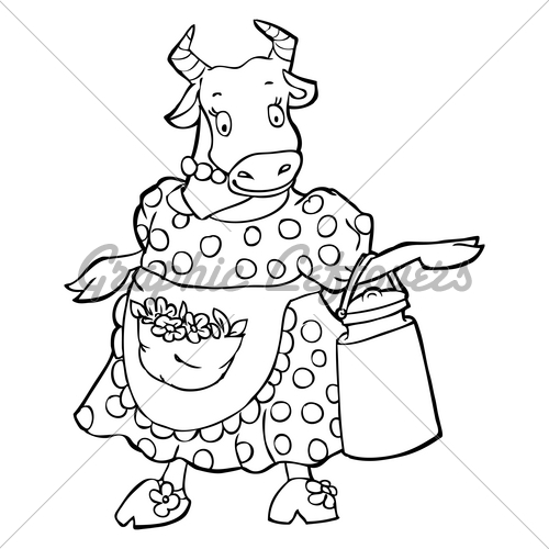 500x500 Sketch Doodle Cartoon Cow Gl Stock Images - Cartoon Cow Sketch