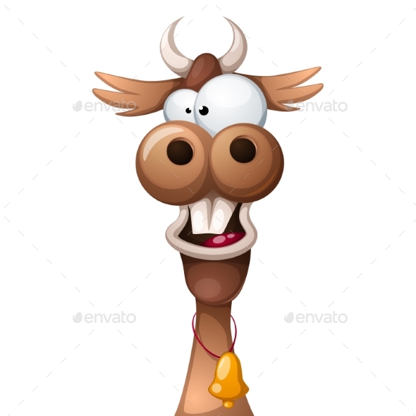 590x590 Cartoon Cow By Rwgusev Graphicriver - Cartoon Cow Sketch