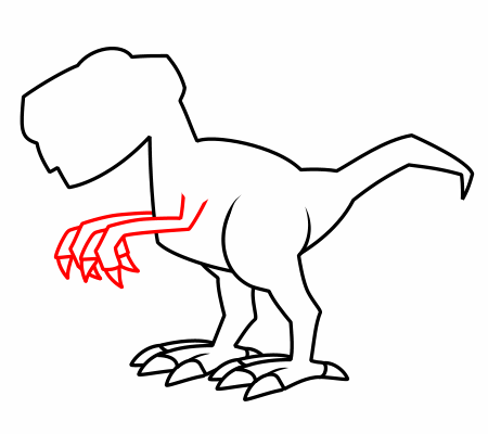 450x400 Drawing A Cartoon Dinosaur - Cartoon Dinosaur Sketch