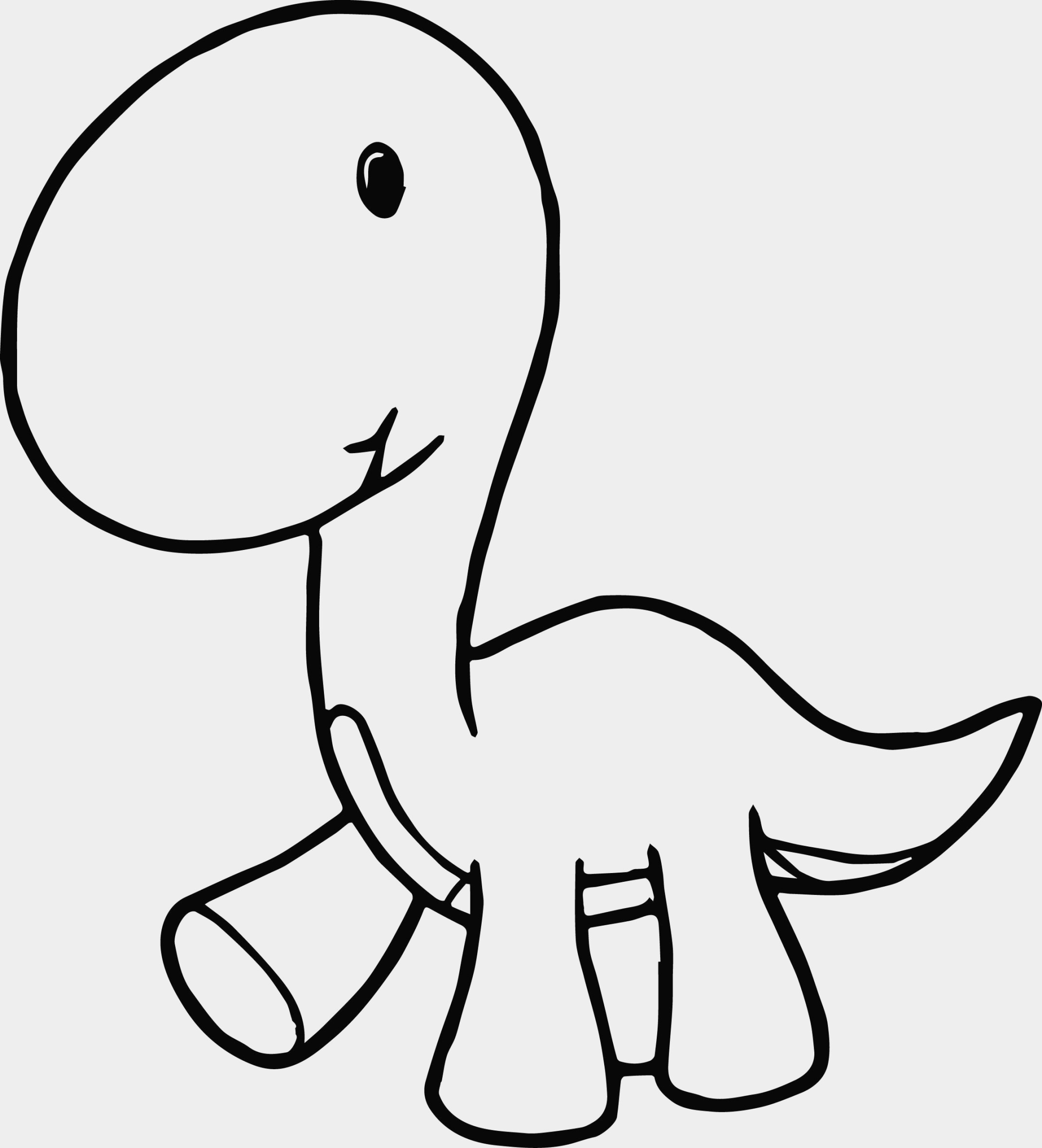2142x2359 Little Stegosaurus Cartoon Dinosaur Coloring Pages 7 - Cartoon Dinosaur Sketch