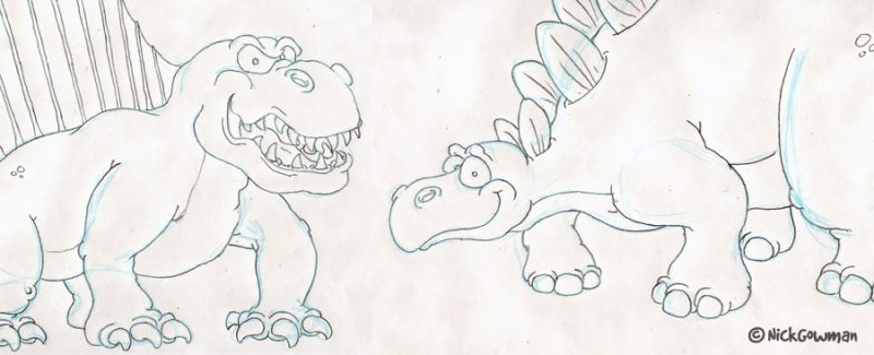 800x325 More Dinosaur Sketches... Freelance Cartoonist And Illustrator - Cartoon Dinosaur Sketch