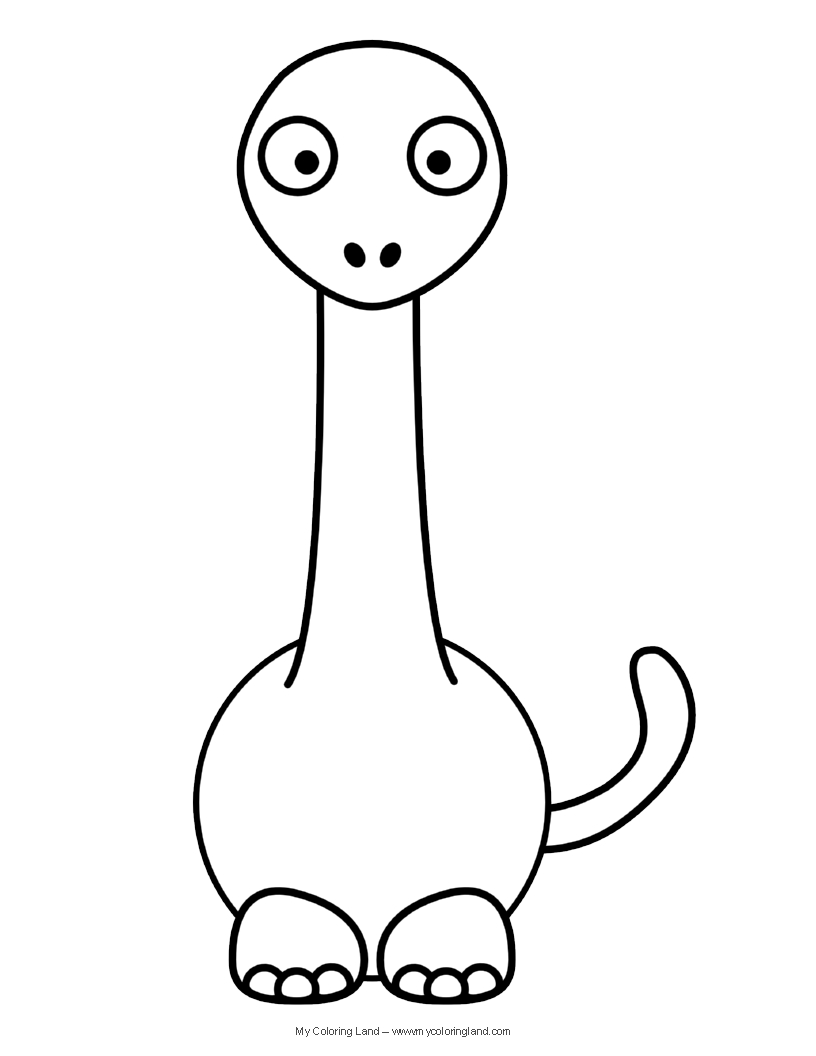816x1056 Cute Dinosaur - Cartoon Dinosaur Sketch