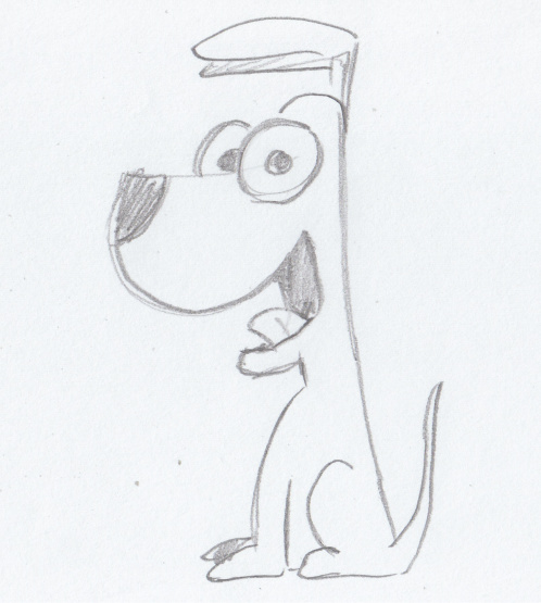 498x555 Dog Sketches - Cartoon Dog Sketch
