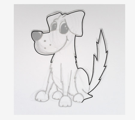 450x402 How To Draw A Cute Vector Dog Character In Illustrator - Cartoon Dog Sketch