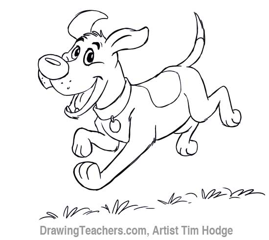 550x491 Cartoon Dog - Cartoon Dog Sketch