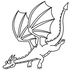 250x250 How To Draw Dragons - Cartoon Dragon Sketch