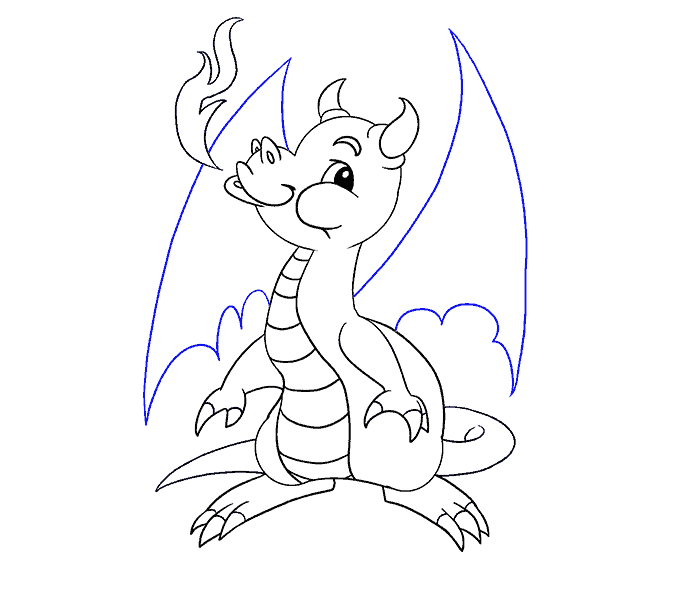 678x600 How To Draw A Baby Dragon Easy Drawing Guides - Cartoon Dragon Sketch