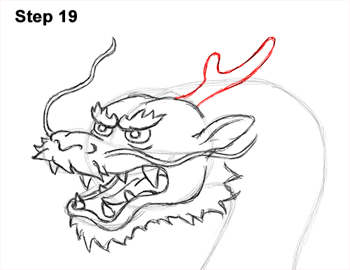 500x386 How To Draw A Chinese Dragon - Cartoon Dragon Sketch