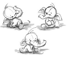 236x201 Baby Elephant Wallpaper Cartoon - Cartoon Elephant Sketch