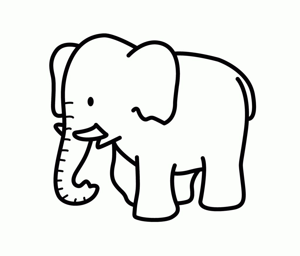 1024x873 Collection Of Free Acalephans Clipart Sketch. Download On Ubisafe - Cartoon Elephant Sketch