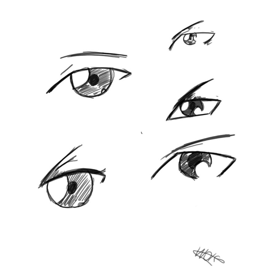 Cartoon Eyes Sketch at PaintingValley.com | Explore collection of ...