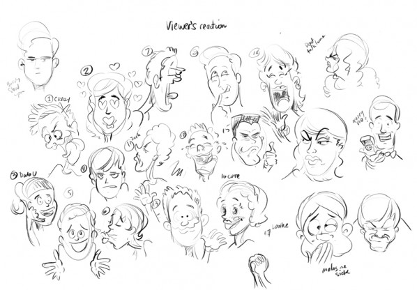 598x416 Random Caricature Faces Cartoon - Cartoon Face Sketch