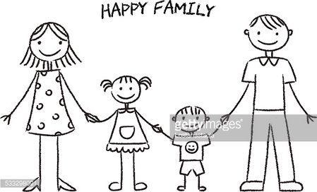 449x272 Happy Family Sketch Stock Vectors - Cartoon Family Sketch