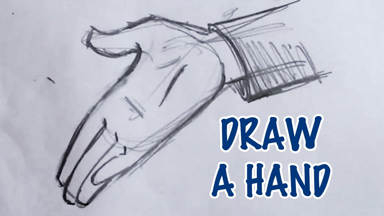 1280x720 How To Draw The Hand (Step By Step) - Cartoon Hand Sketch