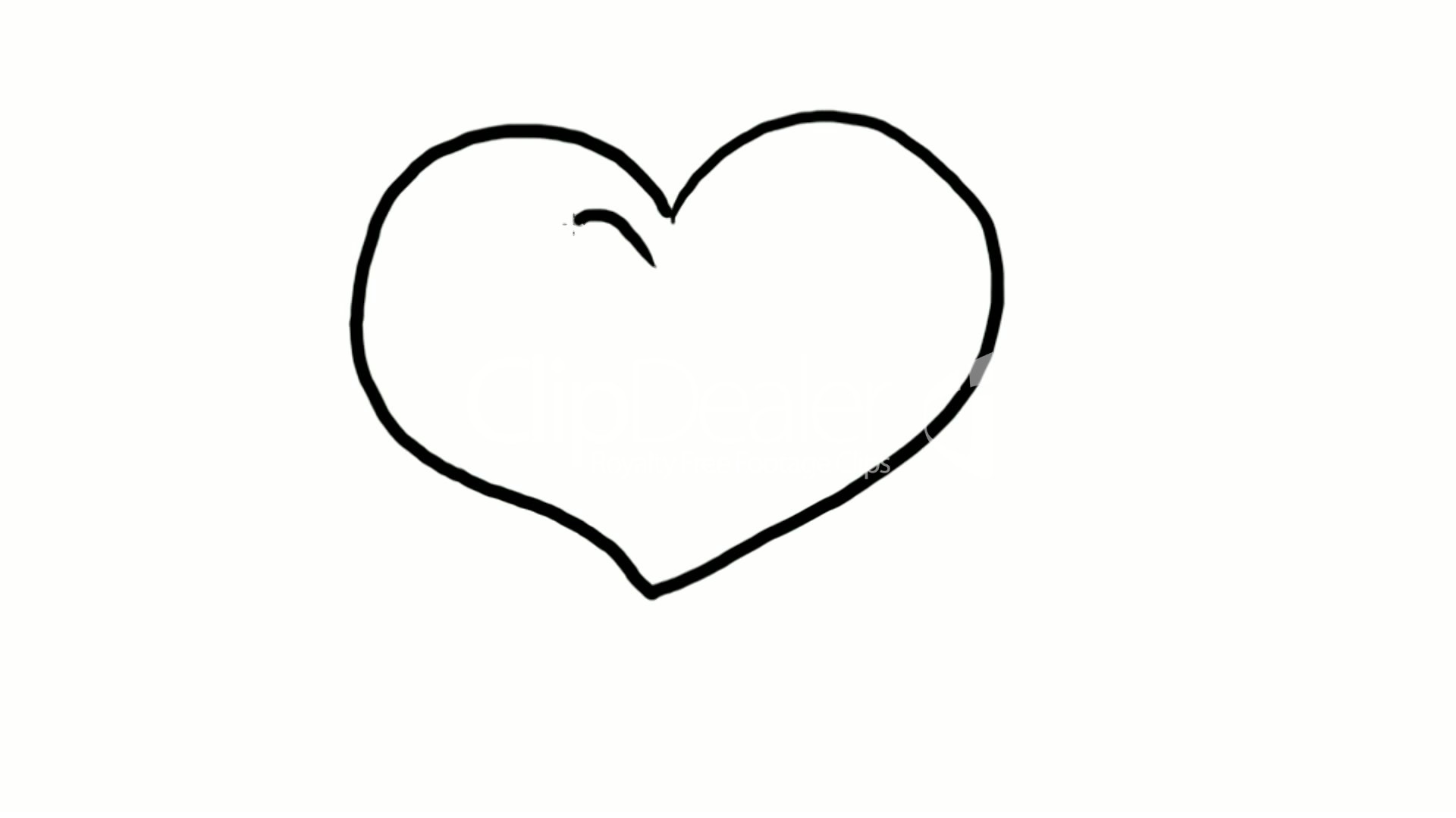 1920x1080 Drawing Of Cartoon Heart Human Take Baton,hand Painting Video - Cartoon Heart Sketch