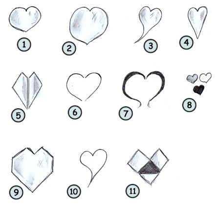 450x426 Drawing Cartoon Hearts - Cartoon Heart Sketch