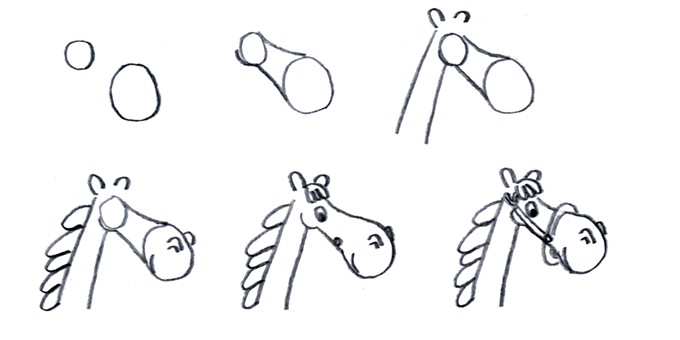 680x340 Draw Cartoon Horses - Cartoon Horse Sketch