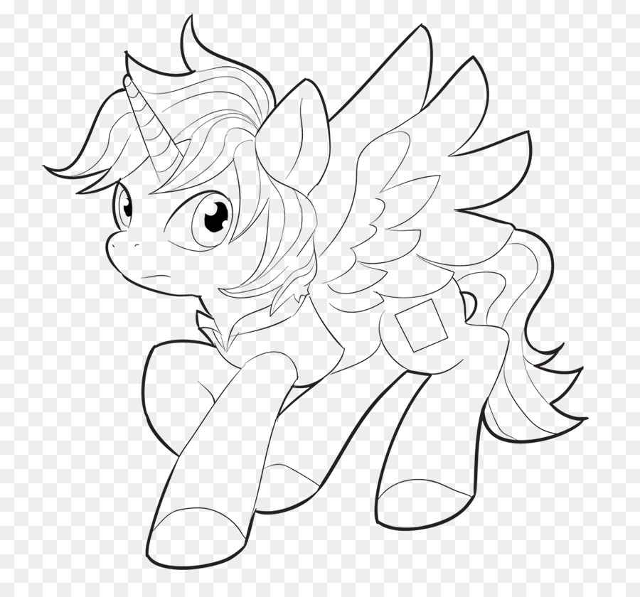 900x840 M02csf Horse Line Art Drawing Cartoon - Cartoon Horse Sketch