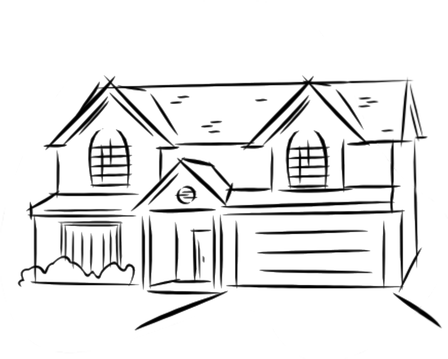 simple house sketch drawing