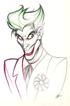 236x359 The Joker By Bigchrisgallery Characters - Cartoon Joker Sketch