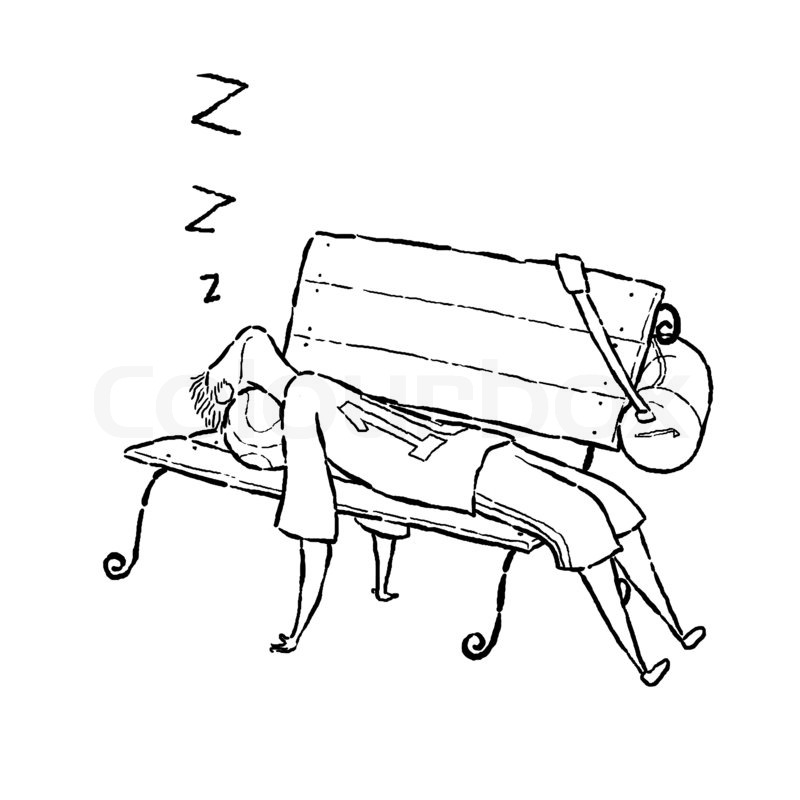 800x800 Image Drawing Cartoon Style Of Man Sleeping On Chair Stock Photo - Cartoon Man Sketch