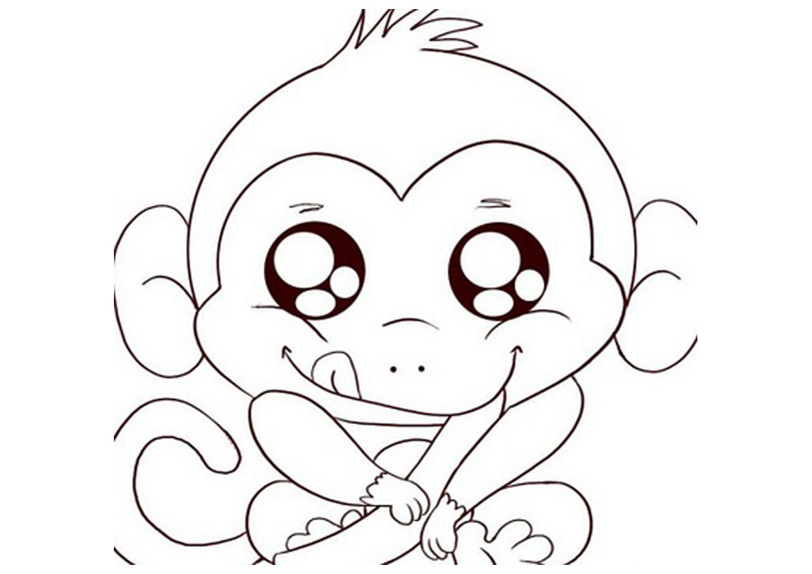 1169x826 Cute Monkey Sketches Cute Drawings Of Monkeys Cute Monkey Cartoon - Cartoon Monkey Sketch