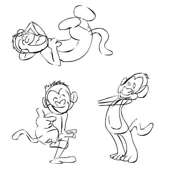 576x576 Cartoon Monkeys Gallery 8 - Cartoon Monkey Sketch