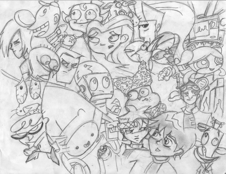 900x695 History Of Cartoon Network By Cartoonation - Cartoon Network Sketches