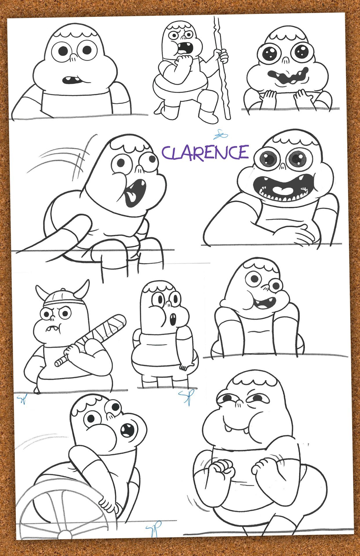 1242x1920 Cartoonnetwork Enjoy The Many Looks Of Clarence In These Cartoon - Cartoon Network Sketches