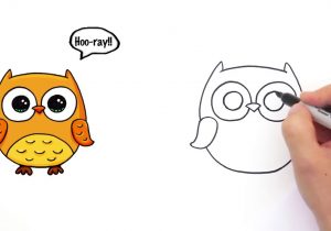 300x210 Cartoon Owl Sketch - Cartoon Owl Sketch