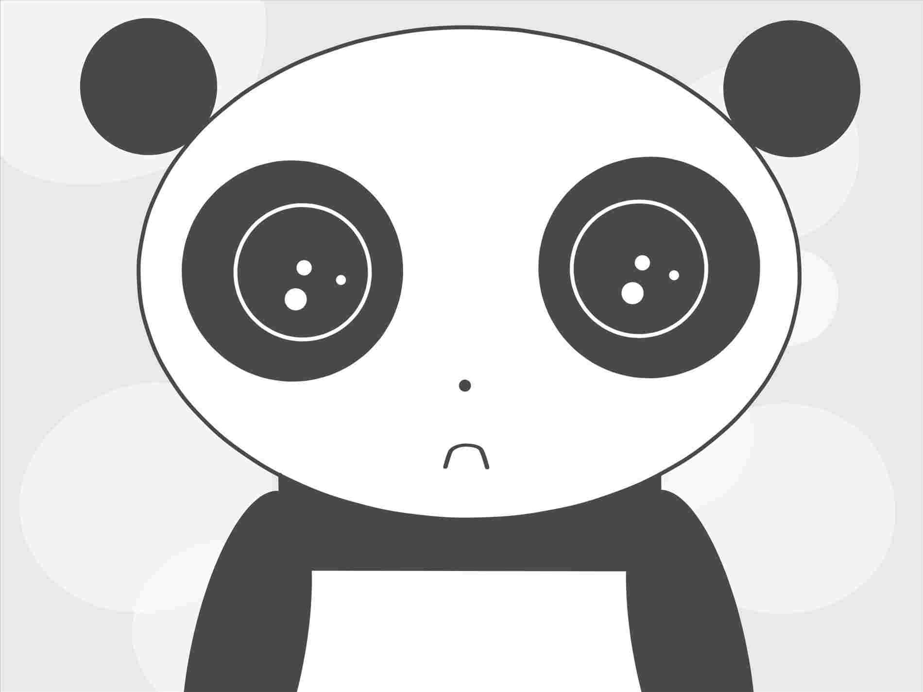 1900x1425 Easy Cartoon Panda - Cartoon Panda Sketch