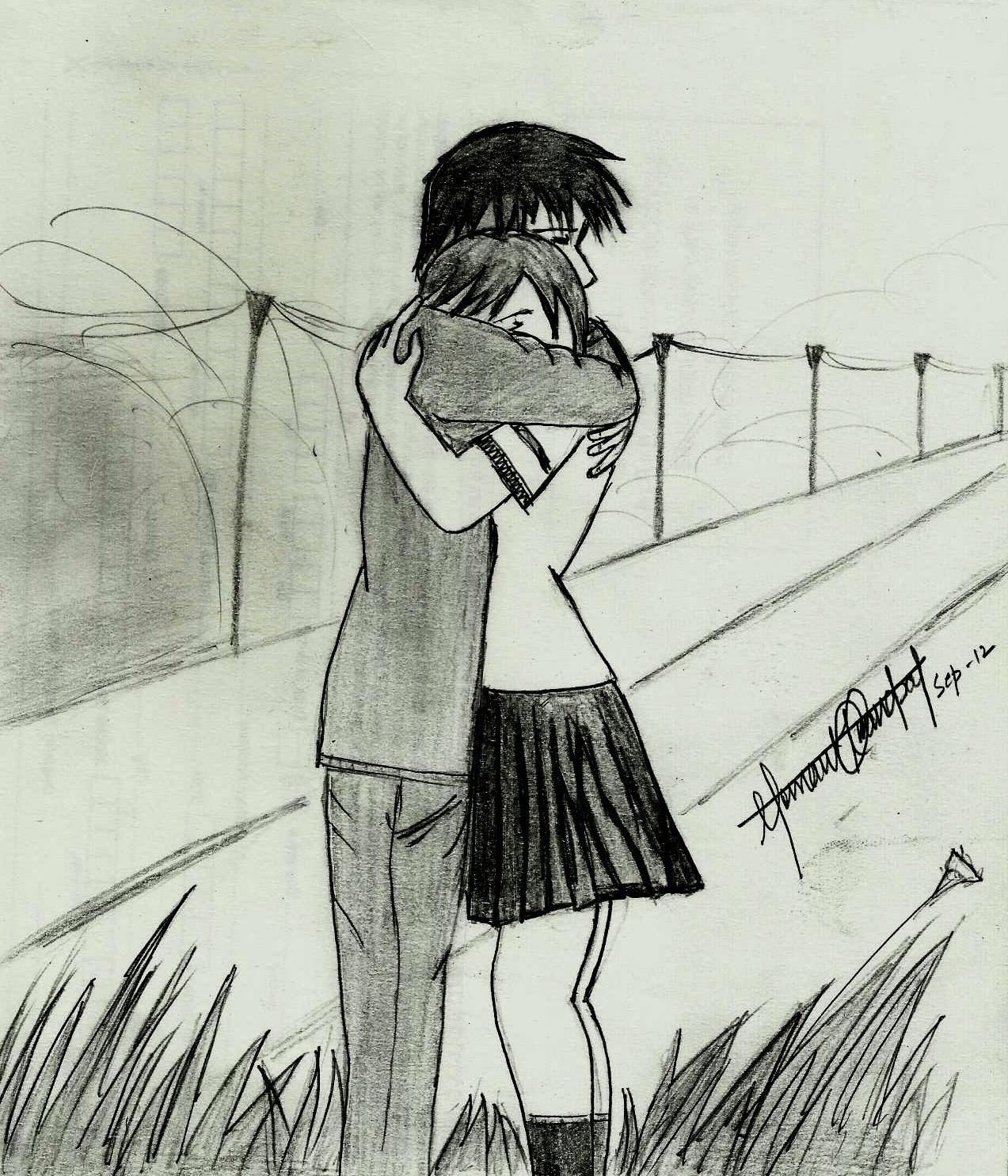 1273x1485 Cartoon Love Pencil Art Love Couple Pencil Drawing Images Of Love - Cartoon Pencil Sketches