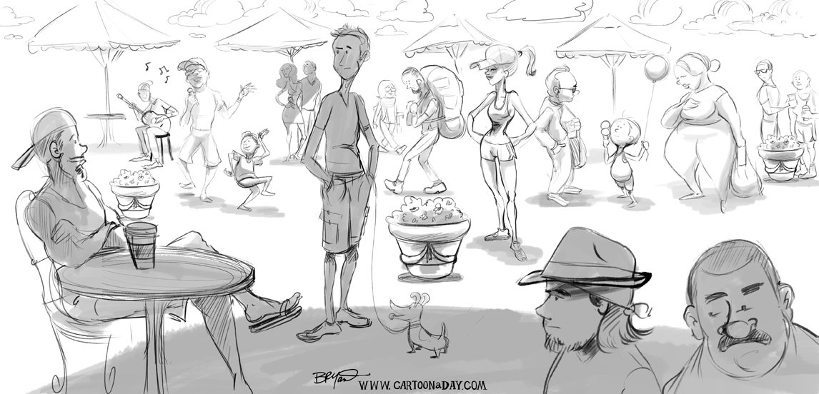 1146x552 Random Starbucks People Sketch Cartoon Cartoon - Cartoon People Sketches