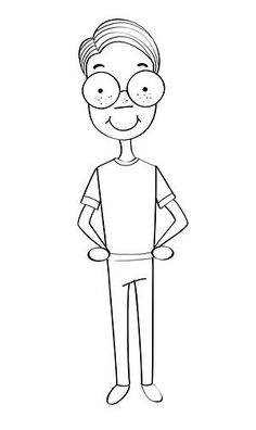 236x396 28 Best Clip Art Cartoon People Images In 2018 - Cartoon Person Sketch