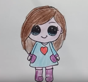 300x281 How To Draw A Cartoon Girl Cute And Easy Step By Step Cute - Cartoon Pictures Sketch