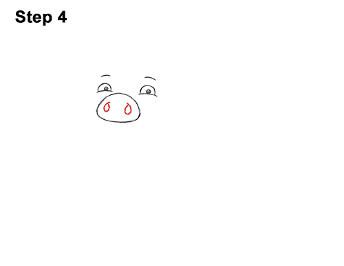 500x386 How To Draw A Pig (Cartoon) - Cartoon Pig Sketch