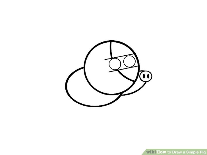 728x546 How To Draw A Simple Pig 9 Steps (With Pictures) - Cartoon Pig Sketch