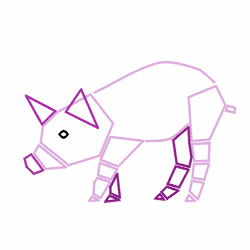 250x250 How To Draw A Pig - Cartoon Pig Sketch
