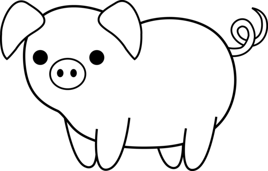 550x352 Collection Of Free Drawing Cartoon Pig. Download On Ubisafe - Cartoon Pig Sketch