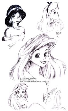 236x385 Drawn Princess Disney - Cartoon Princess Sketch