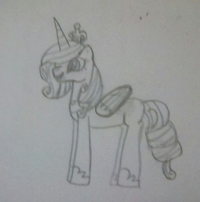 670x674 How To Draw An Alicorn Princess From My Little Pony 8 Steps - Cartoon Princess Sketch