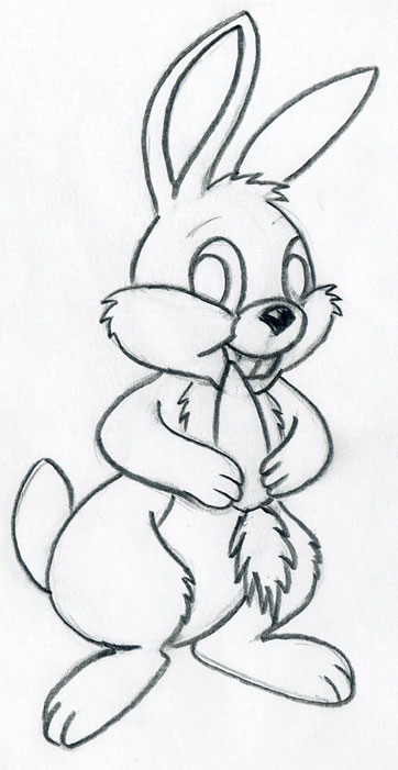 362x701 Pictures Cartoon Rabbit Sketch Pic, - Cartoon Sketch Art