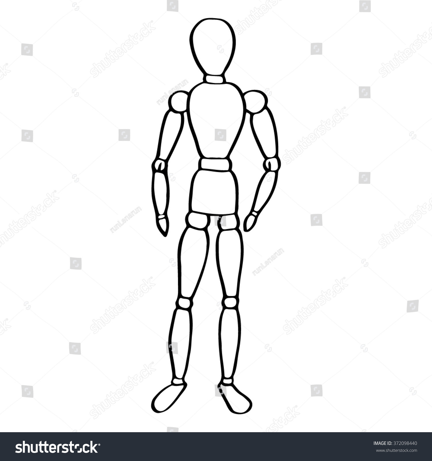 male mannequin sketch