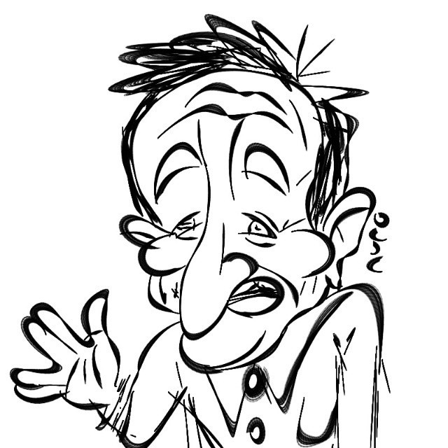 640x640 Robinwilliams - Cartoon Sketch Art