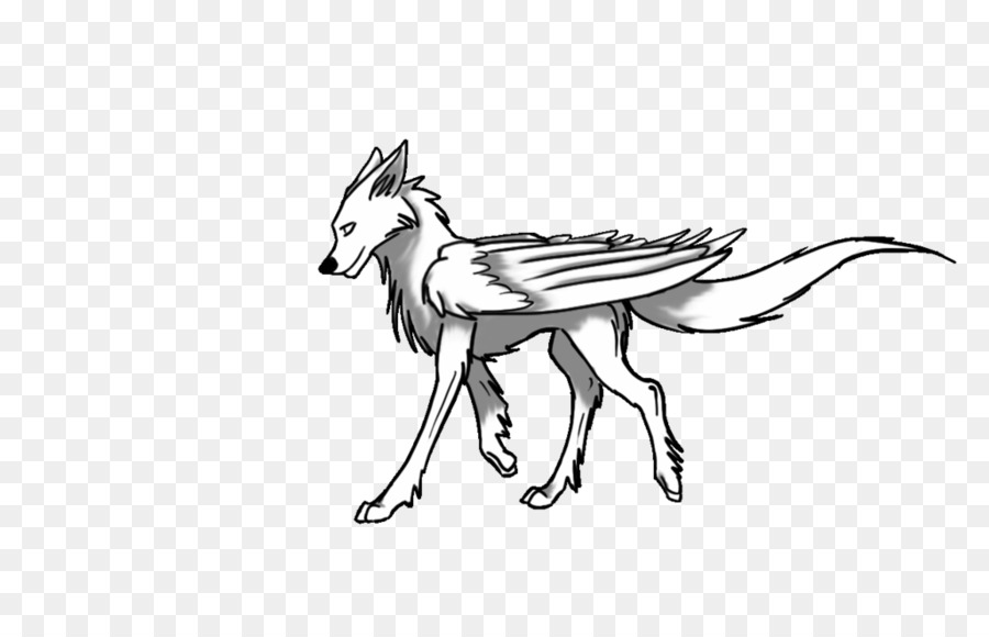 900x580 Dog Line Art Gray Wolf Cartoon Sketch - Cartoon Sketch Dog